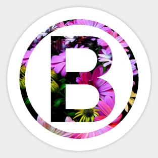 Letter B From Roses Sticker